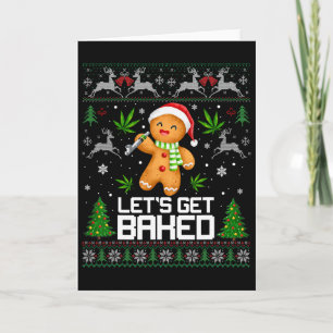 Carte Pull Ugly Noel Herbe Noël Xmas