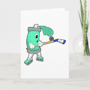 Carte Pulvérisation de glace au hockey sur glace avec bâ