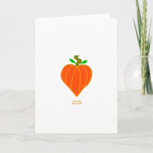 Carte Pumpkin Heart Vertical Greeting Card