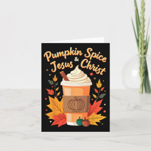 Carte Pumpkin Spice Et Jésus-Christ Christian Thanksgiv