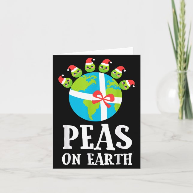 Carte Pun Christmas Sayings Peas On Earth Funny Xmas Gif (Devant)
