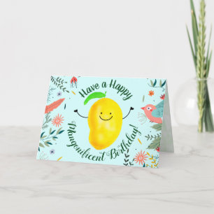 Carte Pun de Mangue Positif - Joyeux Anniversaire Mangon
