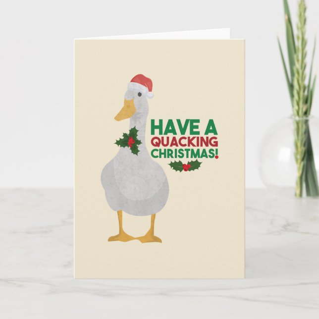 Carte Pun de Noël de canard : Joyeux Noël à vous (Devant)