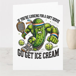 Carte Pun drôle pour amateur de Pickleball avec un pickl