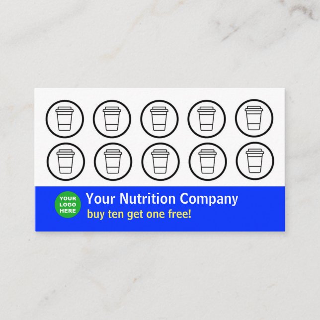 Carte Punch Compagnie Nutrition bleu (Devant)