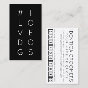 Carte punch de fidélité #ILOVEDOGS