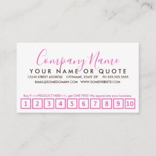 carte punch fidélité aux coups de rose et de cho