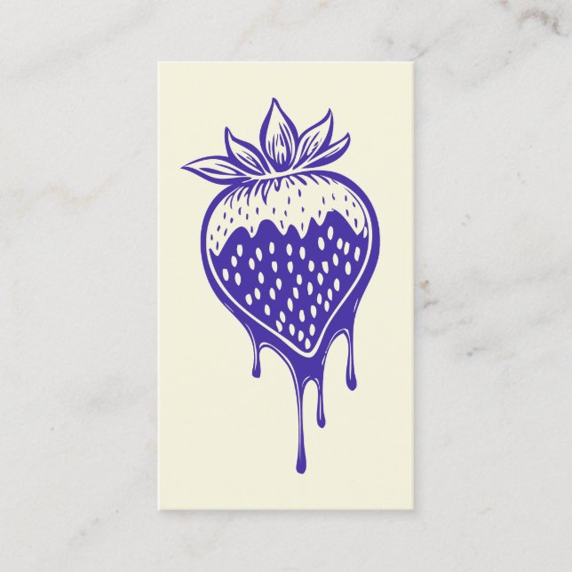 carte punch fidélité aux fraises chocolat (Devant)