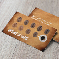 Carte Punch Fidélité Café Vintage Vieux Papier