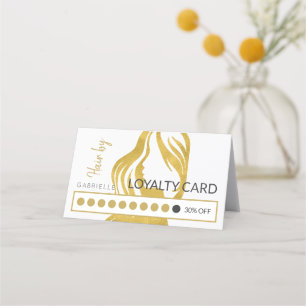 Carte punch fidélité client salon de cheveux