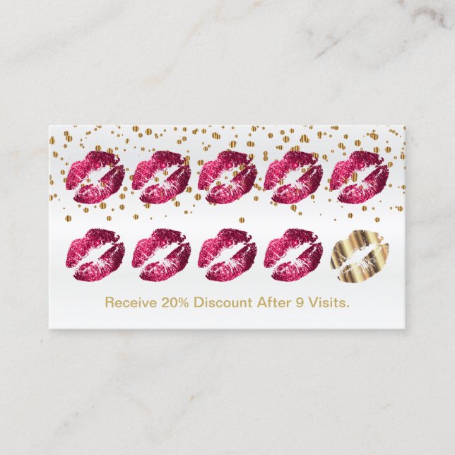 Carte Punch Loyalty - Parties scintillant rose cha (Devant)