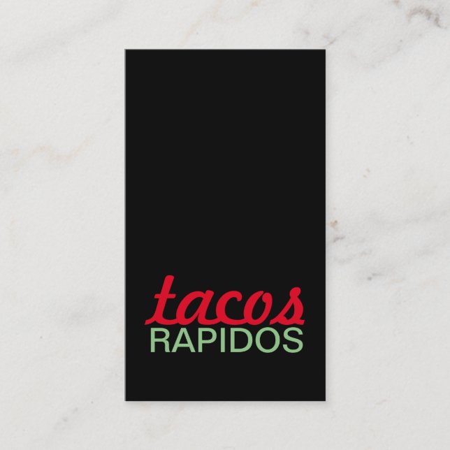 carte punch tacos rapidos (Devant)