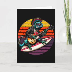 Carte Punk Iguana Rock'n Roll Goth Lézard Guitare, Été
