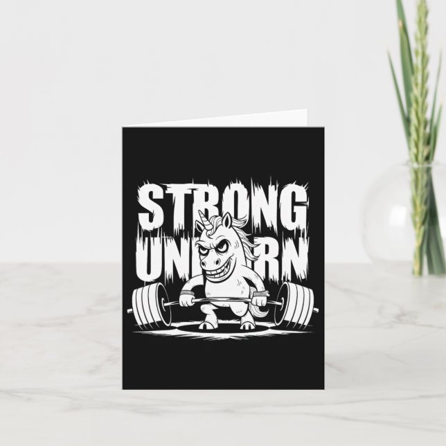 Carte Punk Poids Bodybuilding Unicorn (Devant)