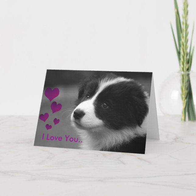 Carte Puppy, je t'aime (Devant)