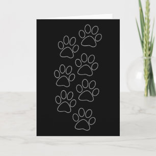 Carte Puppy Paws Empreintes de Chien Papa Chien Maman Bo