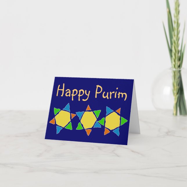 Carte Purim celebration (Devant)