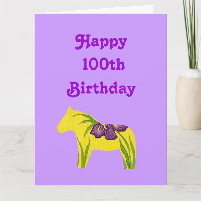Carte Purple 100e Big Birthday Card de nous tous (Devant)