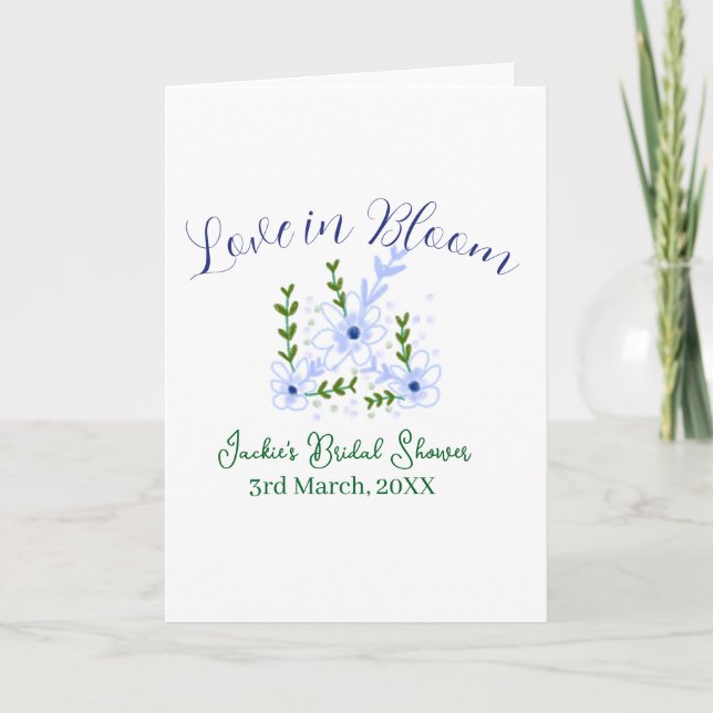 Carte Purple boho love in Bloom bridal shower name retro (Devant)