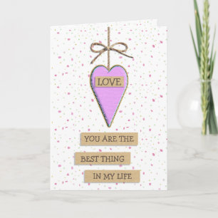 Carte Purple coeur Whimsical meilleure chose dans ma vie