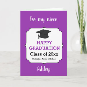 Carte Purple Félicitations Graduate Class of 2025