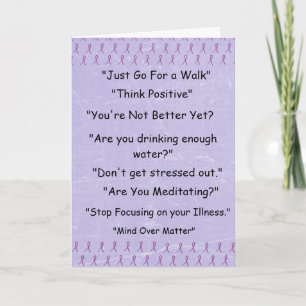Carte Purple Fibromyalgia "Things I Wont Say"