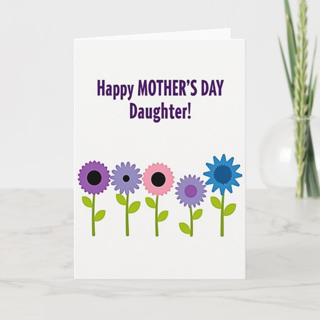 Carte Purple Floral Mothers Day Card (Devant)