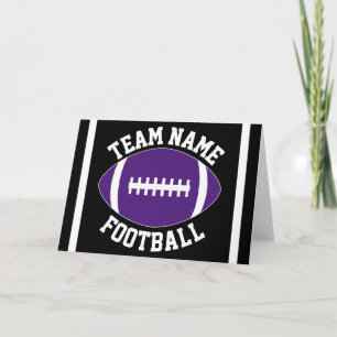 Carte Purple Football Personnalisé Nom de l'équipe/Texte
