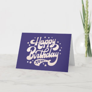Carte Purple Happy Birthday Card