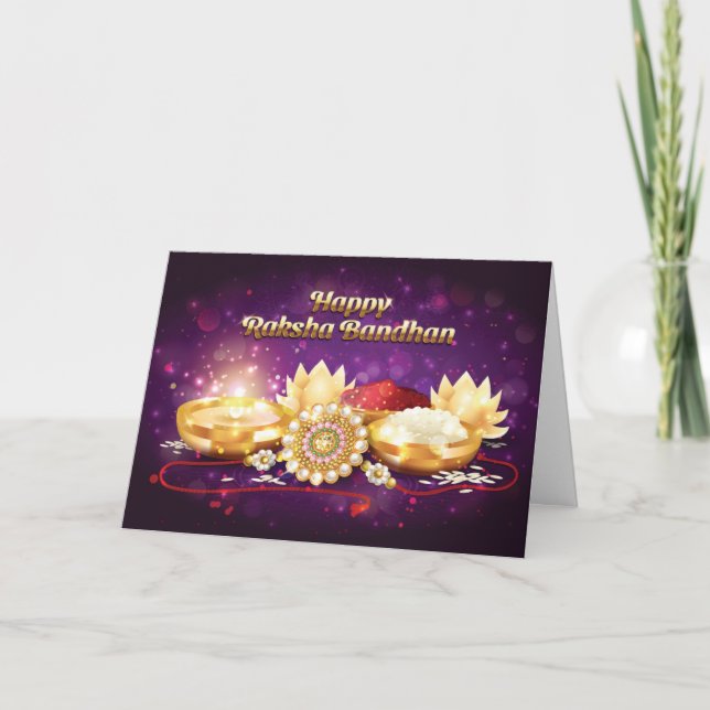 Carte Purple Happy Raksha Bandhan Sparkle (Devant)