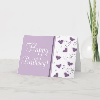 Carte Purple Hearts "Carte d'anniversaire"