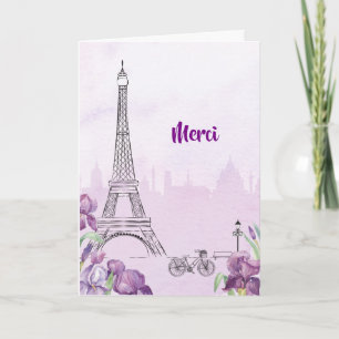 Carte Purple Iris Paris Merci