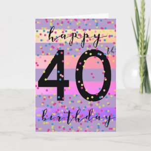 Carte Purple Joyeux 40e anniversaire