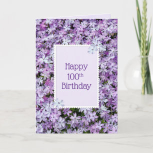 Carte Purple Phlox Pour 100e Anniversaire