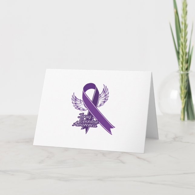 Carte Purple Pour Le Cadeau De Sensibilisation À La Surd (Devant)