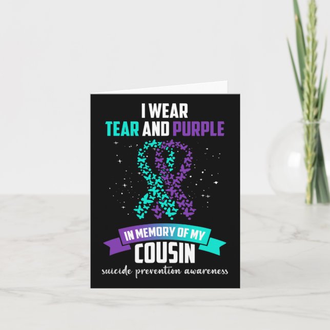 Carte Purple Ribbon Suicide Prevention (Devant)