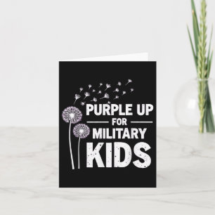 Carte Purple Up For Military Kids Dandelion Avril Award