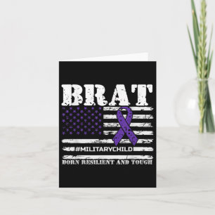 Carte Purple Up Militaire Mois Fier Brat Kids Ame
