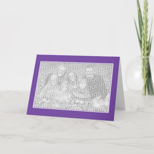 Carte Purple with White Border (photo) (Devant)