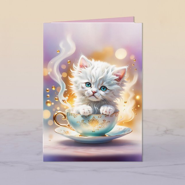 Carte Purrfection dans une Teacup — Note (Créateur téléchargé)