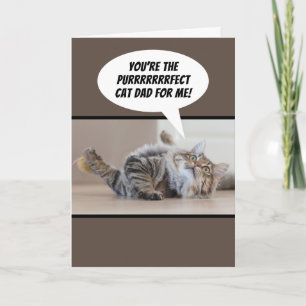 Carte Purrfff Chat Papa D'Un Chat Sur Fête des pères