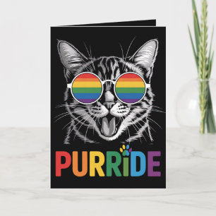 Carte Purride Cat Gay Lesbian Rainbow LGBTQ Ally Pride
