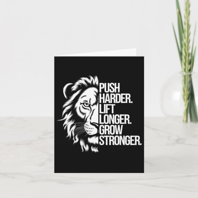 Carte Push Harder. Soulevez Plus Longtemps. Augmentez Pl (Devant)