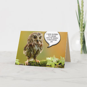 Carte "Putain Baby Owl" (Chouette Bébée), Ça Va Bien Bie