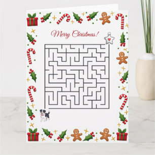 Carte Puzzle de Noël pour Berger Australien Fêtes de fin