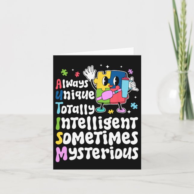 Carte Puzzle de Sensibilisations sur l'autisme intellige (Devant)