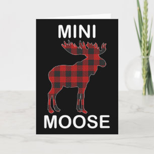 Carte Pyjama de famille assorti Mini Moose Red Plaid Buf