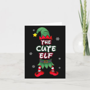 Carte Pyjama de Noël Elf Mignon Pyjama Famille Assortie