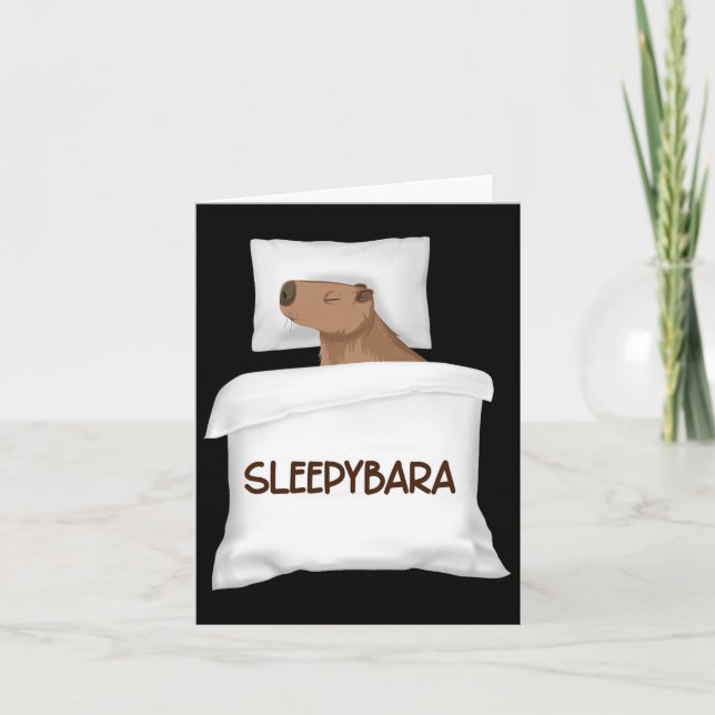 Carte Pyjamas de nuit de Capybara Officielle Dormir Slee (Devant)