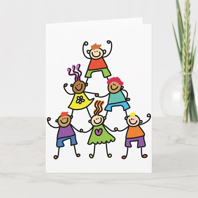 Carte Pyramide de l'Amitié des Enfants Colorée (Créateur téléchargé)